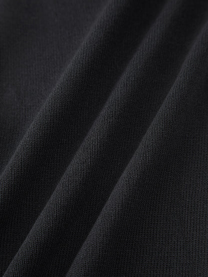 V-Neck Monochrome Long Dress