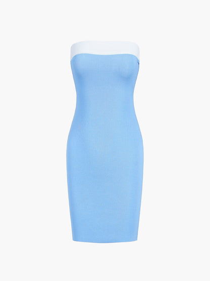 Contrast Trim Bodycon Short Dress