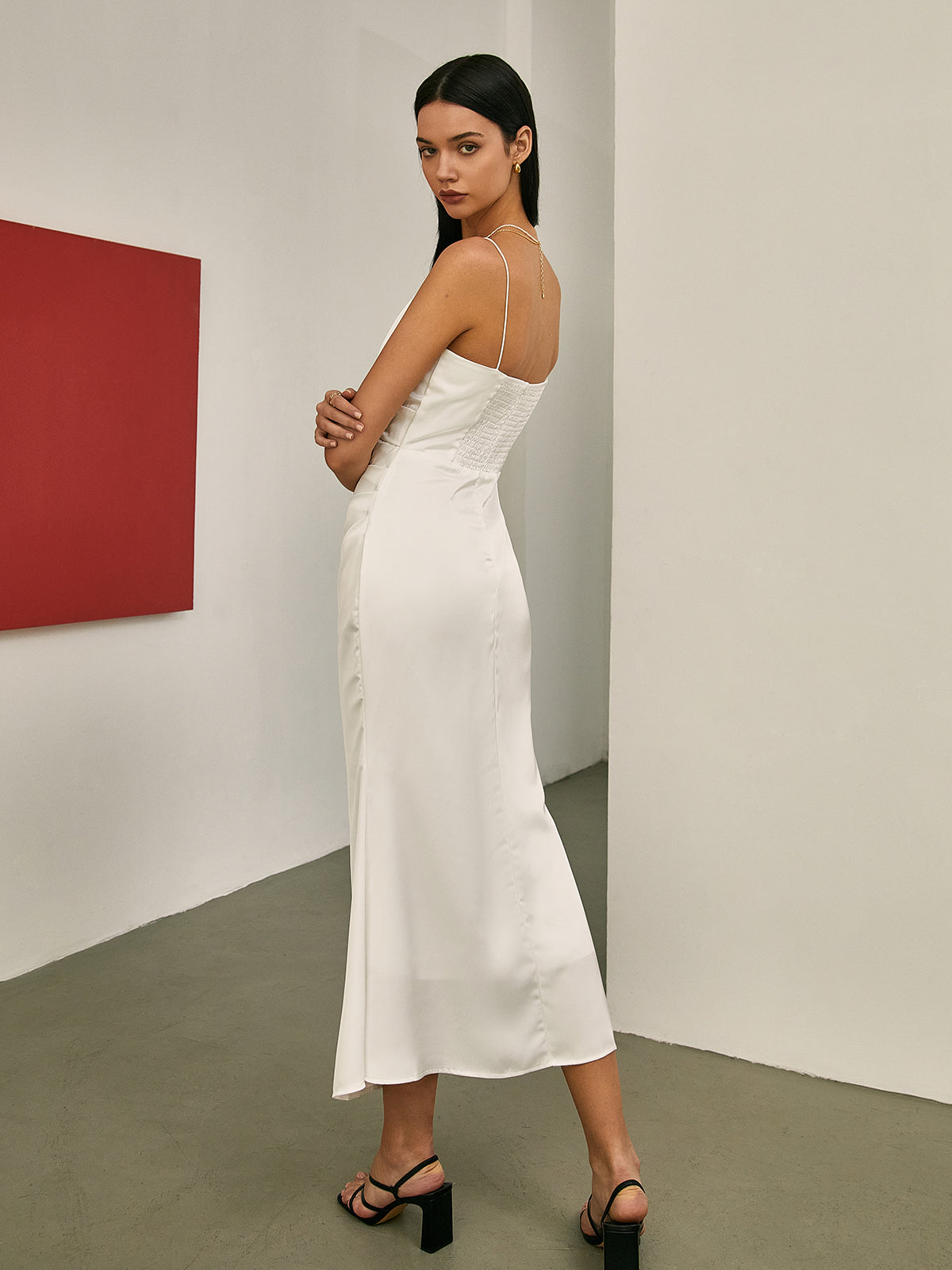Crisscross Cami Long Dress