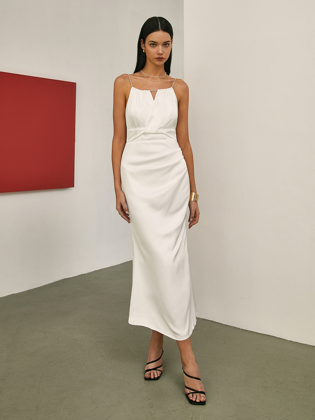 Crisscross Cami Long Dress