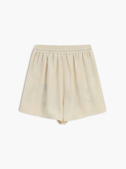 Plant Embroidery Leisure Shorts Set